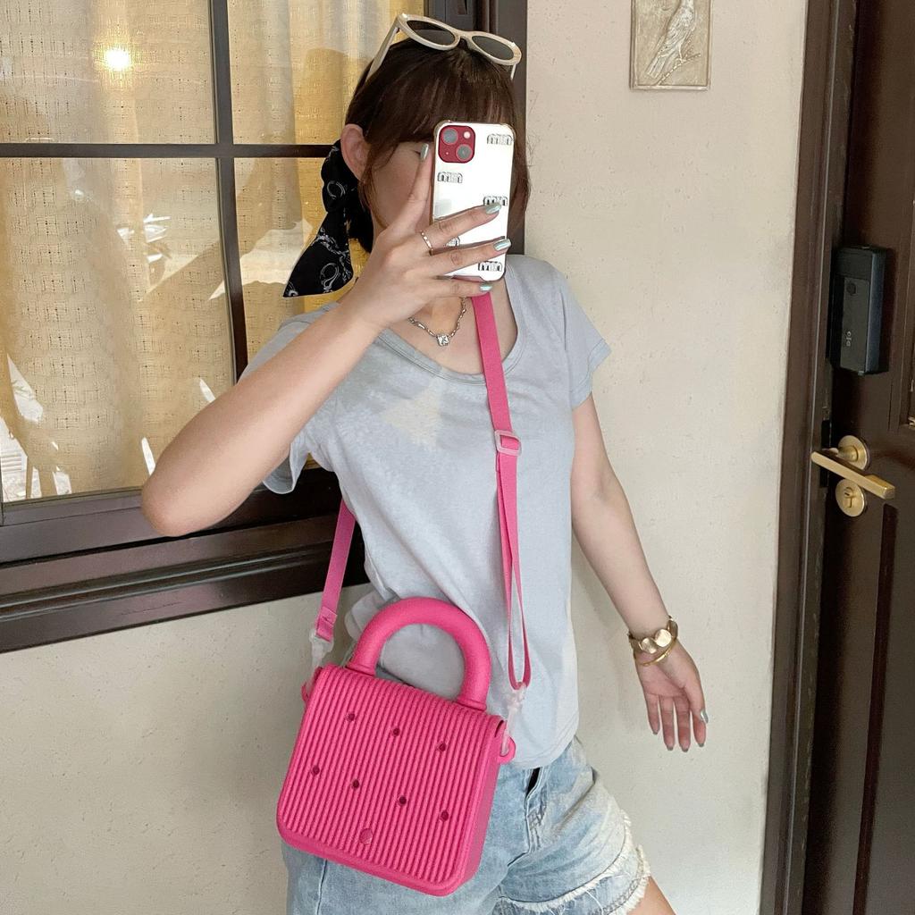 EVA Bogg Bag Lightweight Women's Beach Bag Honeycomb Hole Design Large Capacity Waterproof Tote Shoulder Handbag