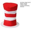 Red White Striped Top Hat Stovepipe Tall Hat Bowtie Gloves Costume Halloween Party Cosplay Accessory for Kids And Adults