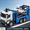 1/50 Pneumatic Lift Truck Alloy Car Model Diecast Car Sound Light Car Lovers Collection Kids Birthday Gift Metal Boys Toys