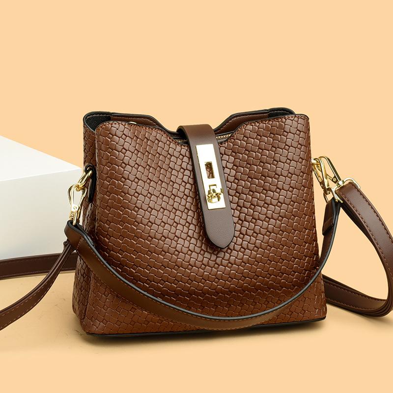 Новая модная корейская стильная простая и атмосферная сумка через плечо на одно плечо модная женская сумка-ведро