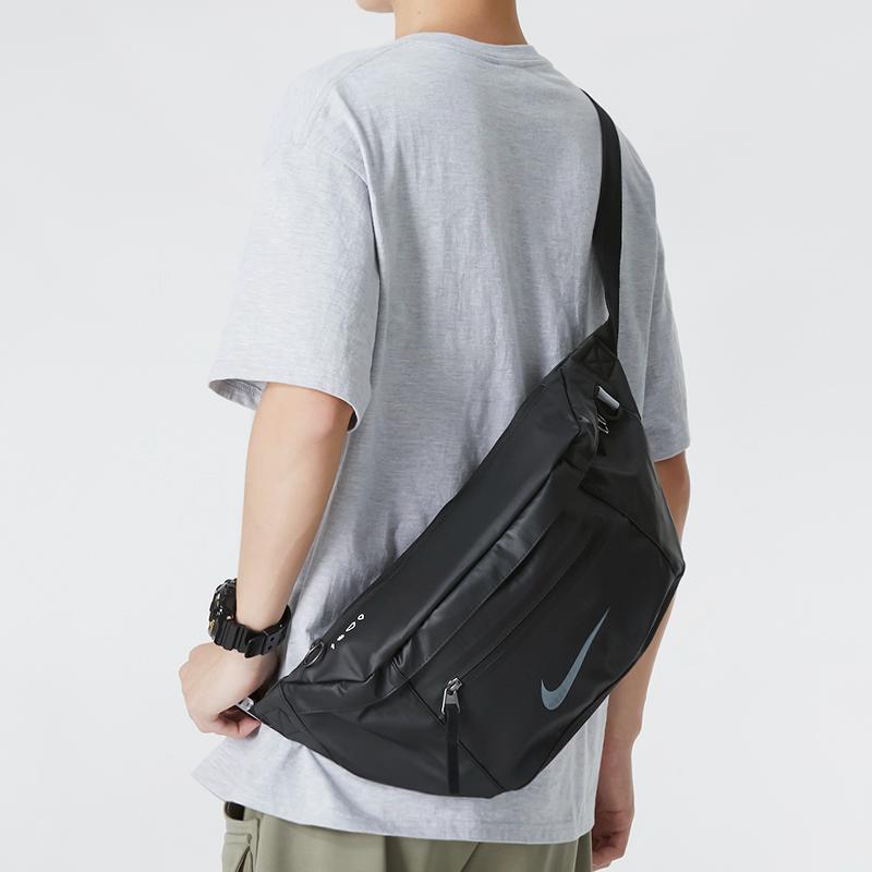 Nike Тканевая наплечная сумка, сумка кроссбоди, поясная сумка Унисекс Черный Повседневный DO7956-010