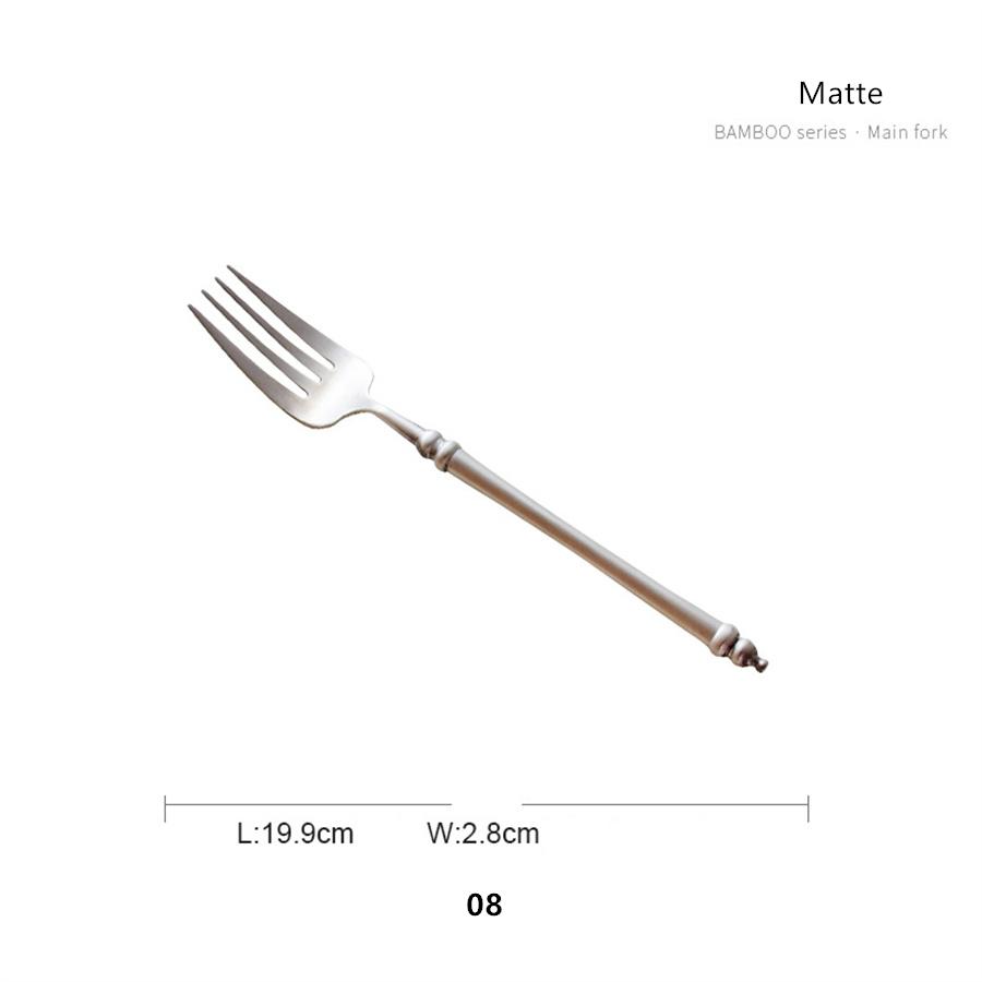 Набор столовых приборов в западном стиле из нержавеющей стали 304 Bamboo Idea Design, японский ретро-стиль, нож для стейка, вилка и ложка, палочки для еды