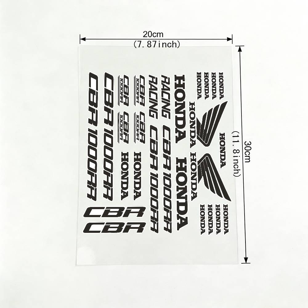 For HONDA CBR 18 colors Waterproof Reflective Motorbike Stickers Easy Peel Removable Decals for Motorcycle Car