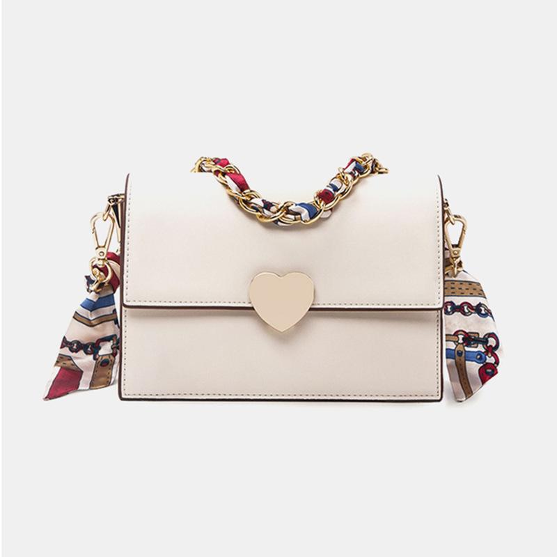 Сумка-сумка, новинка 2023, модная цепочка для отдыха, маленькая квадратная сумка, кожаный диагональный шарф на одно плечо, сумка Love Bag