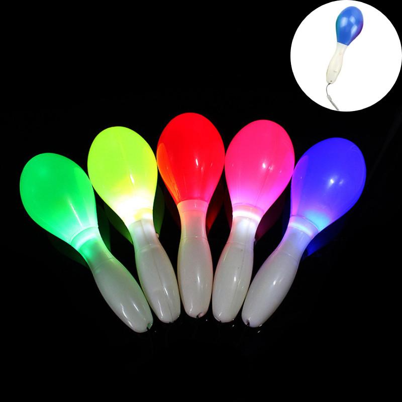 Light Led Maracas Up Neon Sensory Toy Plastic Flashing Concert Atmosphere Props