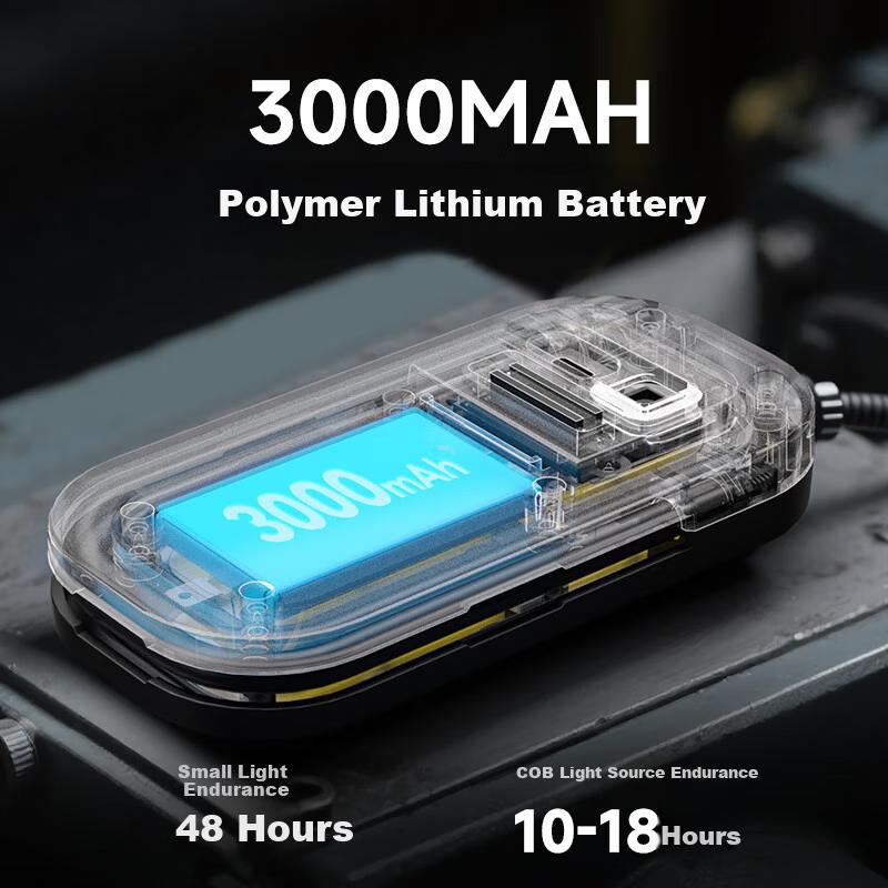 LEM Magnetic Work Light Automotive Repair Flashlight High Brightness Long Battery Life Outdoor Rechargeable Torch