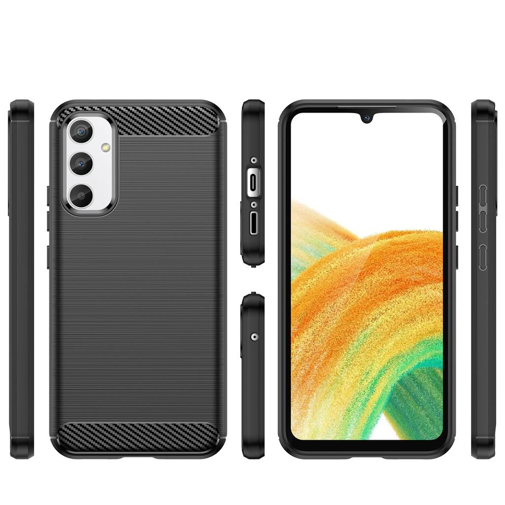 Realme 10 Pro Flexible Carbon Silicone Case - Black