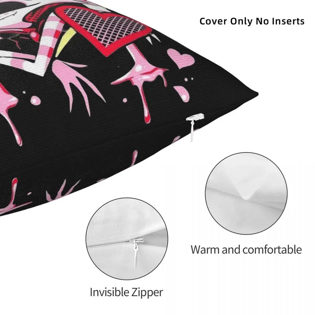 Наволочка Hazbins Hotels с принтом из полиэстера, наволочка для подушки, декоративная наволочка для подушки, квадратная, 45X45 см