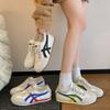 Немецкие кроссовки на плоской подошве женские туфли 2025 новая летняя тонкая обувь на одной педали Forrest Gump обувь в цветовой гамме спортивные маленькие белые кеды