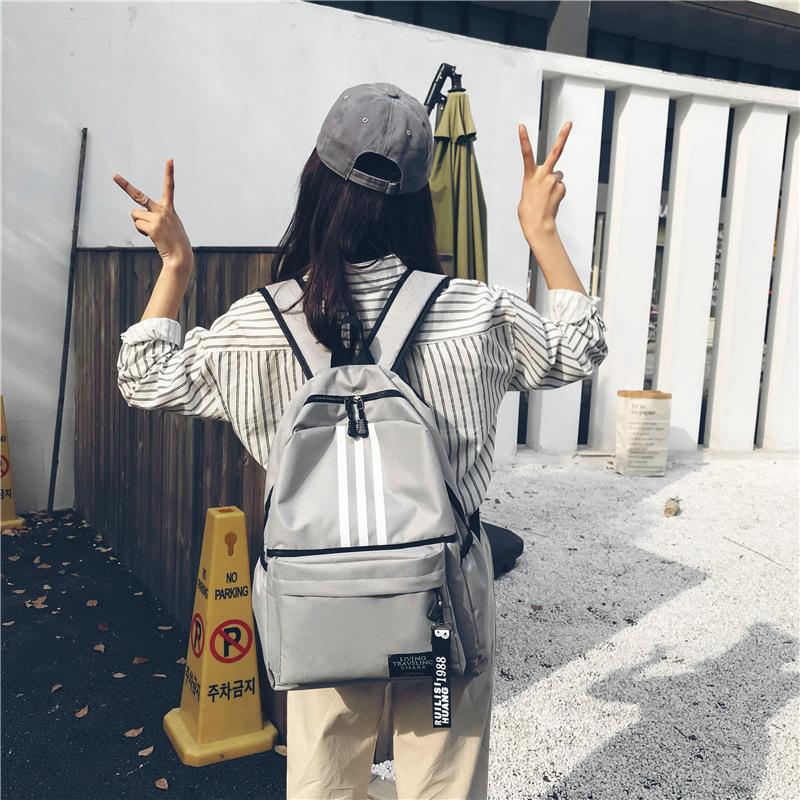Backpack Male Large Capacity Couple Backpack University High School Student School Bag Campus Travel Tide Double Back