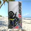 M-MotoGP #46 V-Валентино Росси Yamaha Racing Пляжное полотенце из микрофибры Мягкое Быстросохнущее с принтом мотоцикла Полотенце для ванной для фанатов Плавание