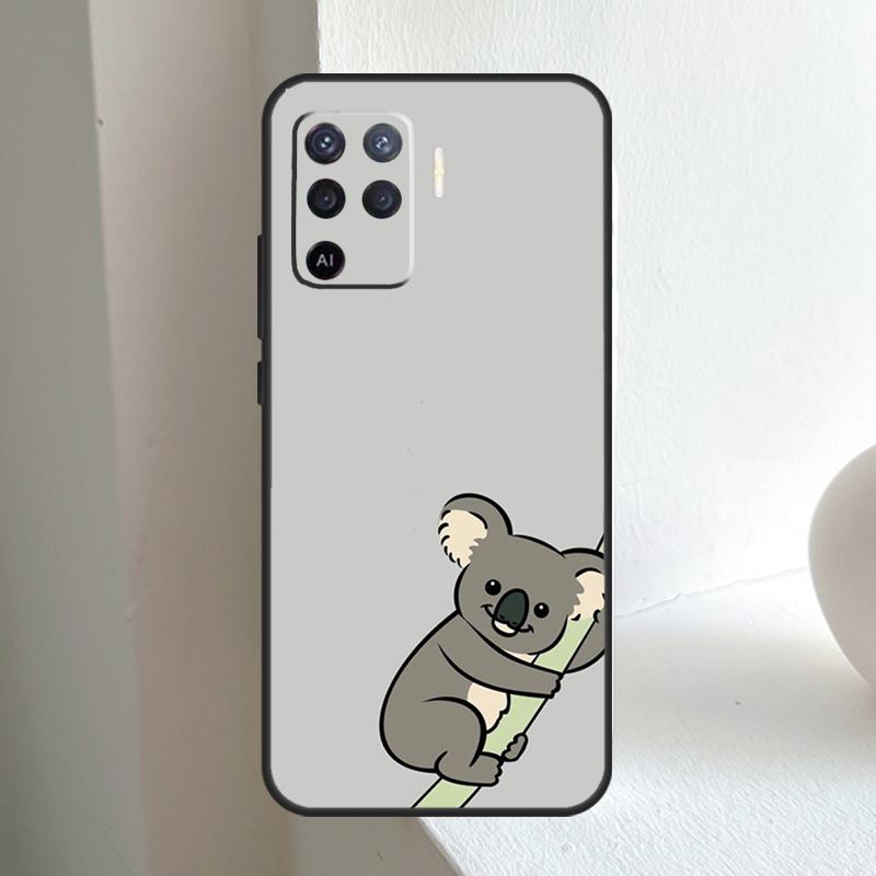 Cartoon Painting Animal Koala Phone Case For Oppo A80 A78 A98 A40 A60 A18 A38 A58 A15 A17 A77 A74 A94 A54 A57S A16 A76 A96