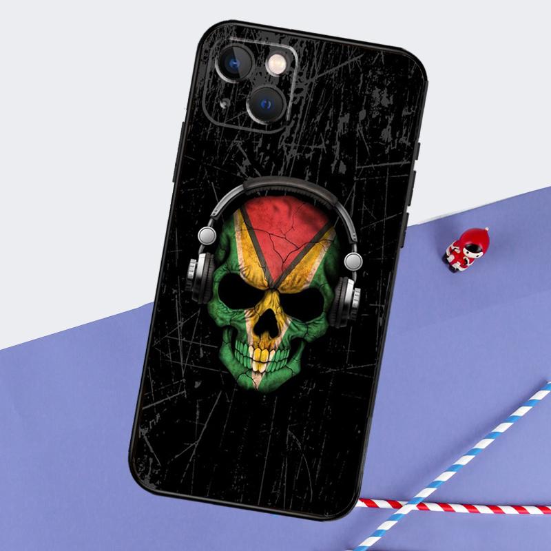 Guyana Flag Phone Case For iPhone 16 Pro Max 12 13 Mini 11 14 15 Pro Max XR 15 16 Plus 16e Back Cover