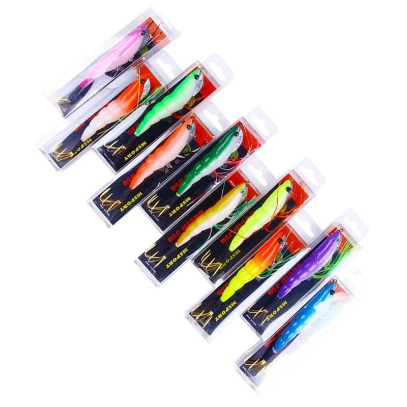 Wooden shrimp lure12CM10Colorful simulated shrimp lure, suitable for both freshwater and saltwater, for bass and catfish, boxed
