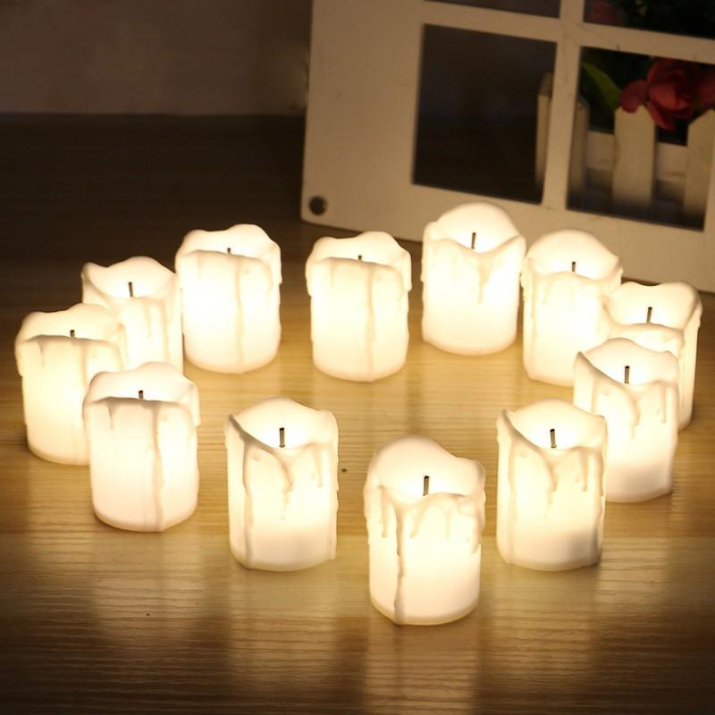 6/12Pcs Flameless LED Tea Light Bright Battery Operated Realistic Candle Light for Christmas Holiday Wedding Home Decor