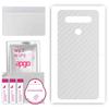 apgo Protective Skin Sticker for the Back Compatible with LG K51S, Wrap Film, Foil, Vinyl - Pattern Transparent Carbon