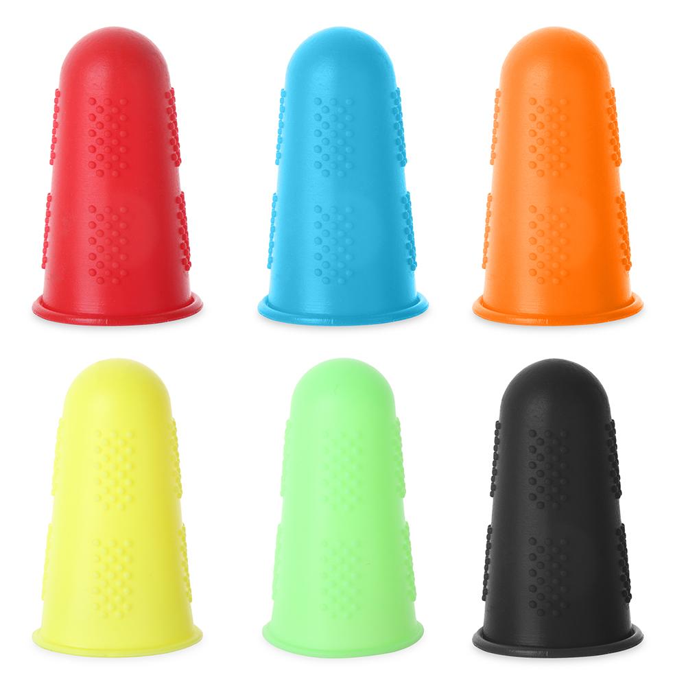 5 шт. Наперсток для рукоделия, шитья, нескользящие защитные колпачки, силиконовый напальчник, защита для пальца