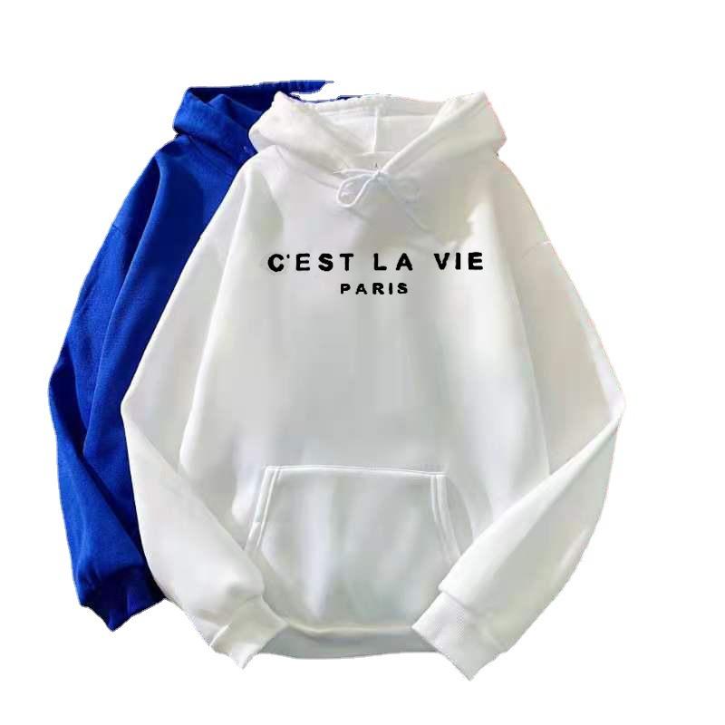 Letter Print New Hooded Sweater Women's Spring Long-sleeved Lazy Style Loose Hooded Top