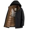 Men's Autumn and Winter Warm Hooded Young and Middle-aged Thickened Cold-proof Down Jacket