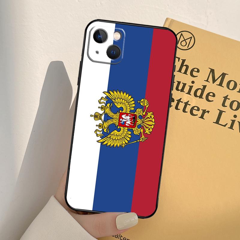 Russia Russian Flags Emblem Phone Case For iPhone 17 16 14 13 12 11 15 Pro Max mini XR 16e 15 16 Plus 17 Air Full Cover