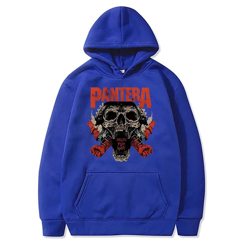 Vintage Pantera Band Rock Hoodies for Women/Men Oversized Sweatshirts High Street Pullovers Graphic Printing Clothing