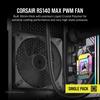 Corsair Вентилятор для корпуса ПК RS140 MAX 140 мм PWM толщиной 30 мм, одинарная упаковка, черный CO-9050174-WW