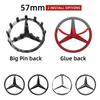 AABII1 1pcs 52mm 57mm Car Steering Wheel Logo Sticker Emblem  For Mercedes Benz AMG W176 W202 W204 W205 W210 W211 CLA CLK CLS GLA GLC