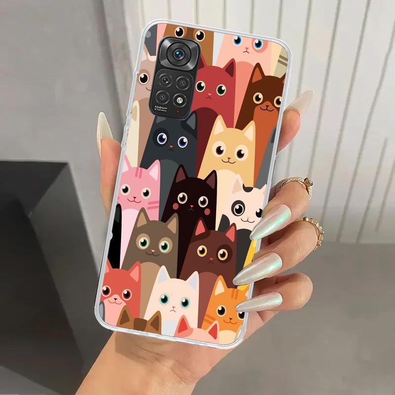 Cat Cute Kitten Cartoon Phone Case for Xiaomi Redmi Note 15 14 14S 13 12S 12 Pro 11S 11 Plus 11T 11E 10S Soft Funda Print Shell