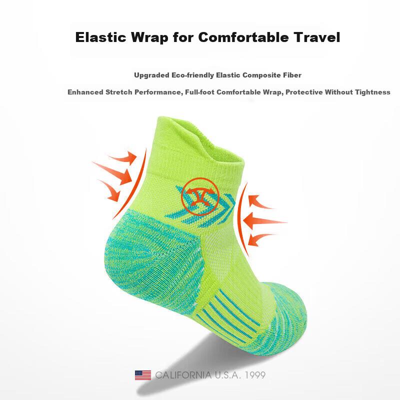 TFO Competition-Level Outdoor Sports Socks Durable Running Hiking Mountaineering Trail Socks 2902435 Women's Fluorescent Greenn
