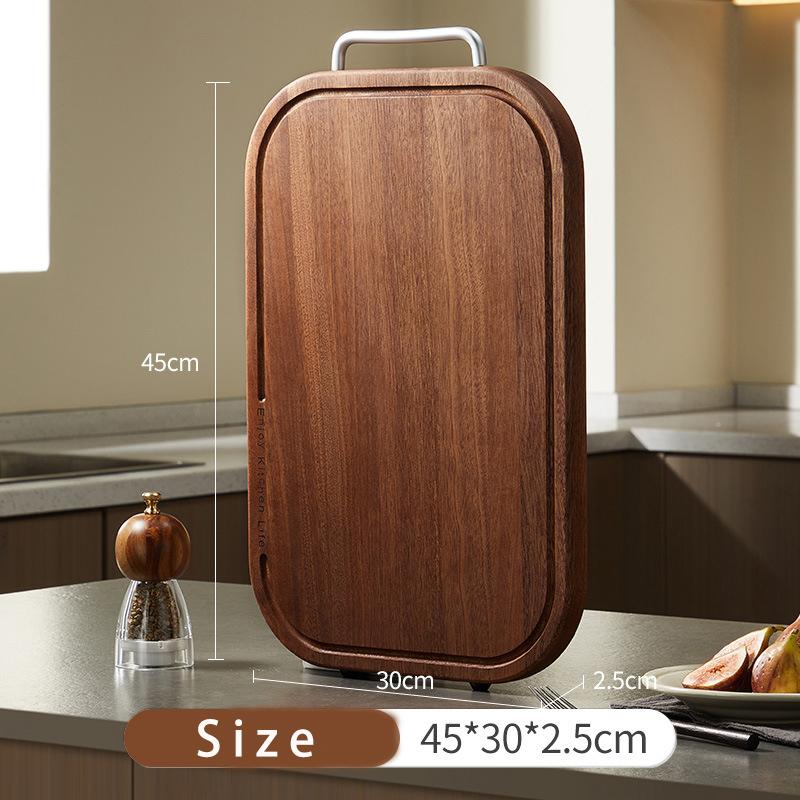 Solid Wood Anti-bacterial and Anti-mold Cutting Board Fruit Cutting Board Double-sided Cutting Board Ebony Plus Anti-slip