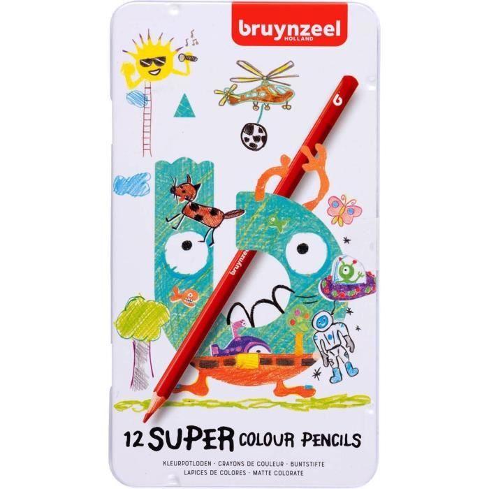 Bruynzeel crayons de couleur Super wood 12 pcs