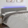 VidaXL LED Headboard Bedroom Furniture Double Bed Accessory Head of Bed Frame Interior Dark Grey 3121857