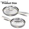 304 Stainless Steel Frying Pan Tri-Ply Skillet Induction Cooking Pan Kitchen Cookware NonStick Pan Fried Steak Pot Multiple Size