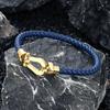 Classic Brand Horseshoe Clasp Genuine Leather Cord Bracelet Men Women Stainless Steel Wristband Handmade Creative Lover Jewelry