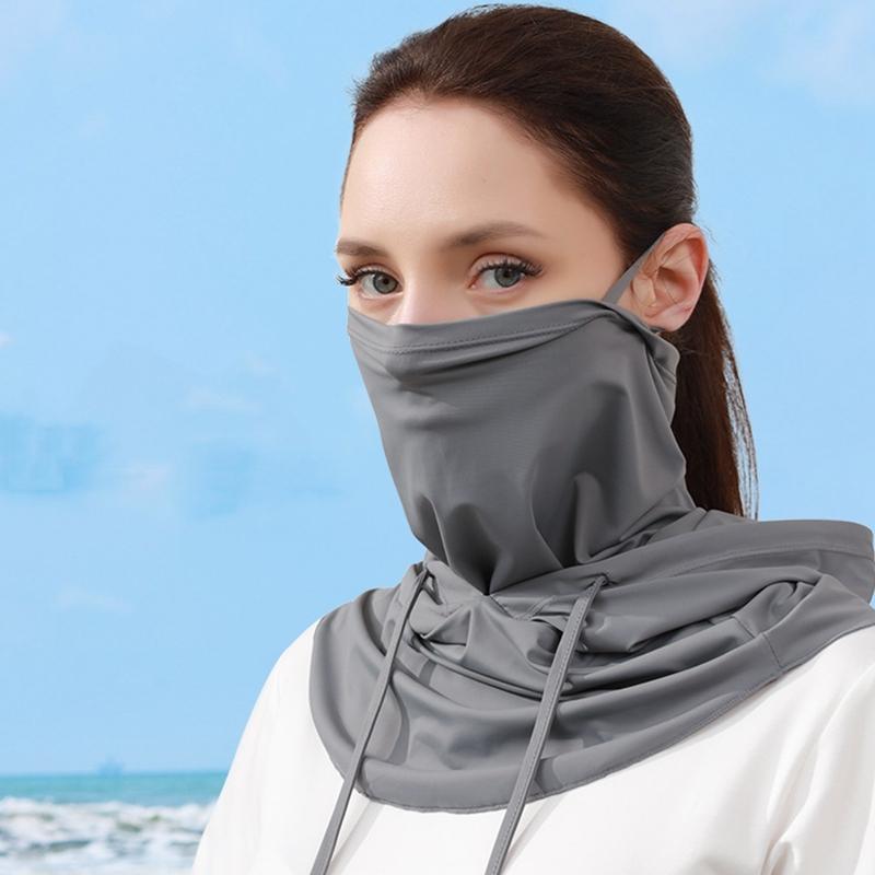 Летняя защита от УФ-лучей, защита шеи, уличный шарф-балаклава, спортивная маска для лица, снуд, капюшон, шляпа, ветрозащитная, охлаждающая, дышащая велосипедная шапка
