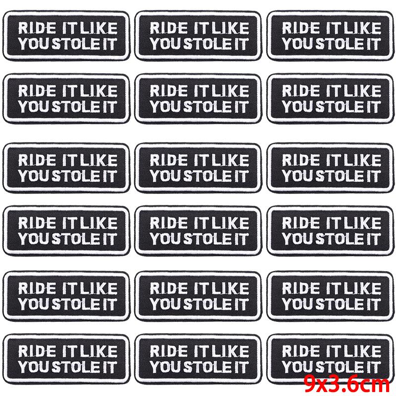 10Pcs/Lot Patch With Letters Iron On Patches For Clothing Thermoadhesive Patches On Clothes Slogan Proverb Patch For Clothes Sew