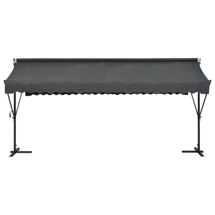 Auvent sur pied - Maison Exclusive - 500 x 300 cm - Anthracite - Acier &amp; polyester imperméable