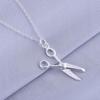 925 Sterling Silver Necklace ,925 Silver Pendant Fashion Jewelry ,Scissor Cute Shiny /Gexaowea Hwfaqnma Lq -P102