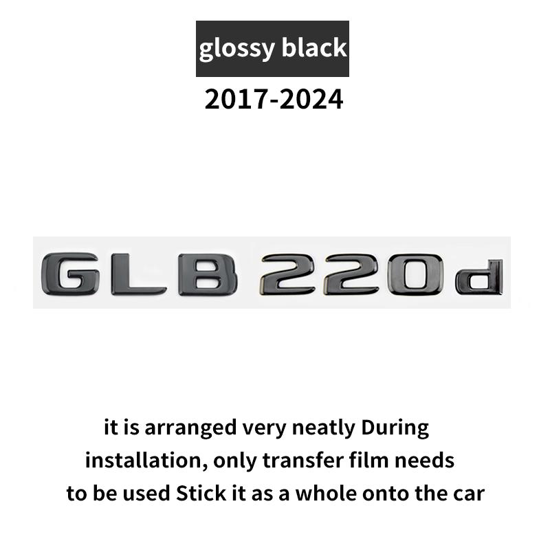 Suitable for  GLB CLASS X247 GLB35 GLB200d GLB250 AMG 4MATIC Tail   glossy Black silver