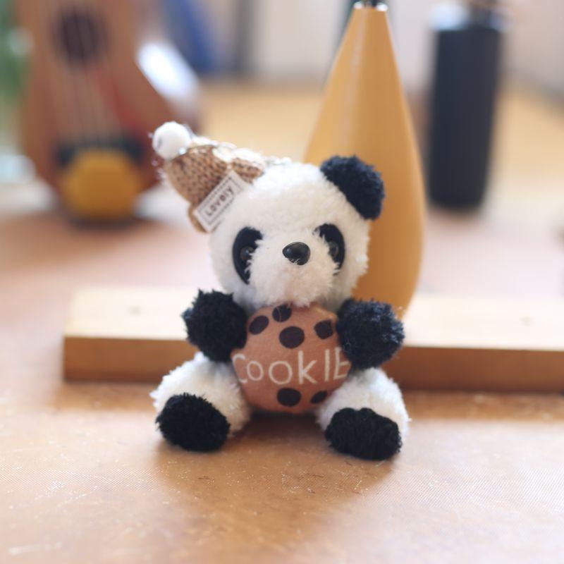 Cute Cute Biscuits, Panda Pendant, Plush Toy Doll, Cartoon Schoolbag, Hanging Ornament, Keychain Doll