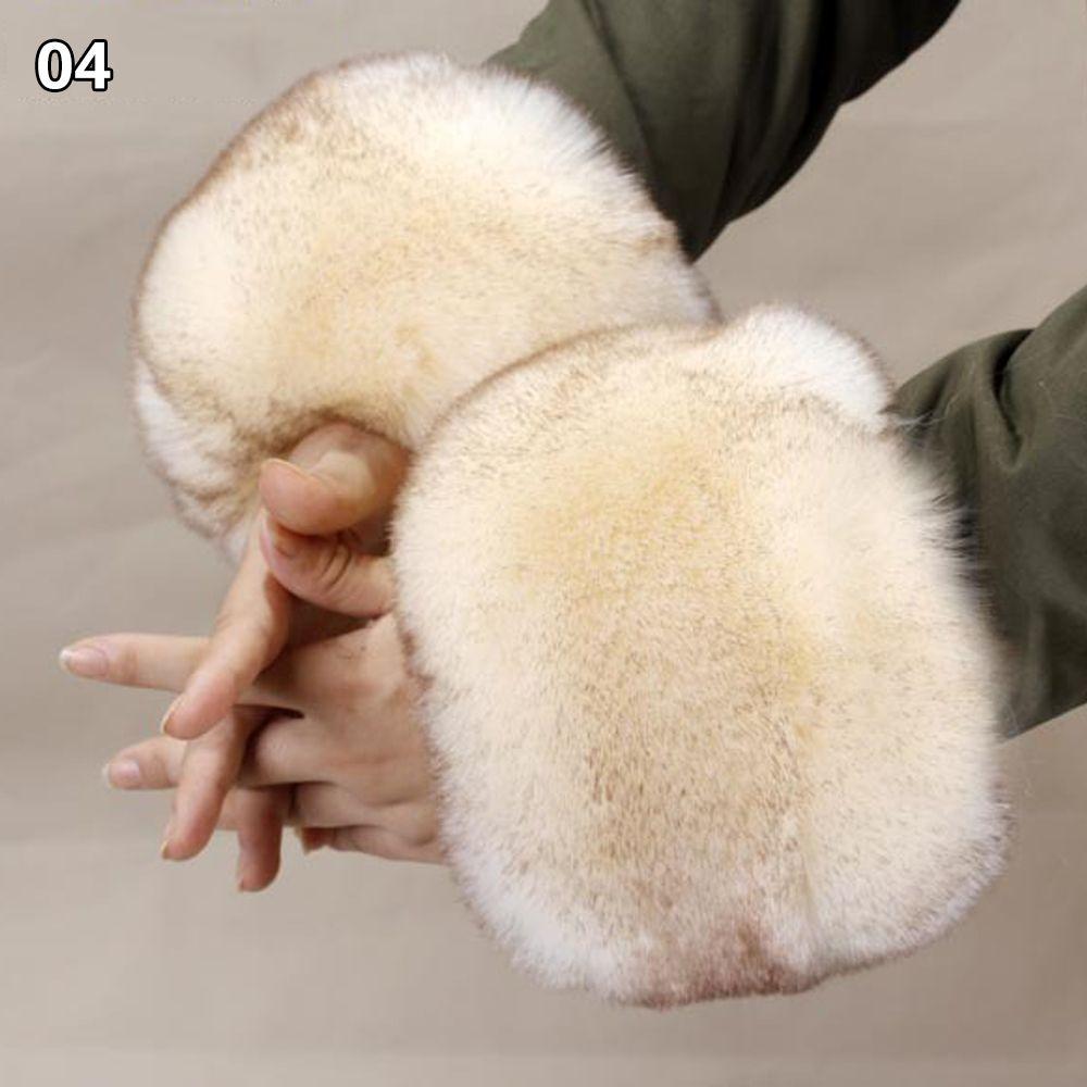 Аксессуары для одежды Теплый напульсник Эластичный ветрозащитный нарукавник на запястье Искусственный мех Дамский плюшевый манжет