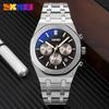 Повседневные роскошные мужские часы водонепроницаемые светящиеся дата хронограф кварцевые мужские часы из нержавеющей стали мужские наручные часы