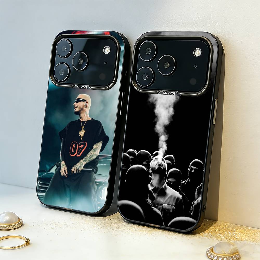COOL J B-BalvinS Phone Case For iPhone17,16,15,14,13,12,11,Pro,MAX White Matte Shockproof Cover