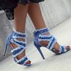 Новые женские туфли с молнией сзади женские босоножки модные с открытым носком женские летние босоножки больших размеров на каблуке