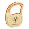 19-String Wooden Lyre Harp Resonance Box String Instrument with Tuning Wrench 3pcs Picks