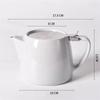 Ceramic Teapot with Lid and Filter Large Capacity Heat Resistant Strainer Tea Pot Cold Water Jug Kettle 550ml