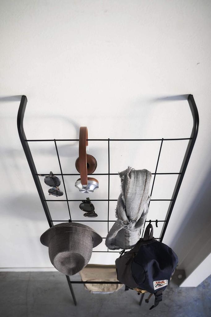 Yamazaki Jitsugyo Сетчатая лестница-вешалка Черный Ш45 x Г24 x В160см Стойка-лестница Tower Вешалка-стойка 4730 (Ямадзаки) Приблизительно в полный рост