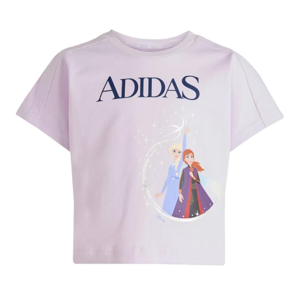 adidas X Коллаборация с Disney Повседневный спортивный костюм Frozen Вязаный Мягкий Средняя посадка Комплект из 2 предметов Детские комплекты JZ3578