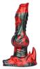 AKORIX Dildo 17 X 6cm Black and Red - MONSTERED - Unusual Dildos