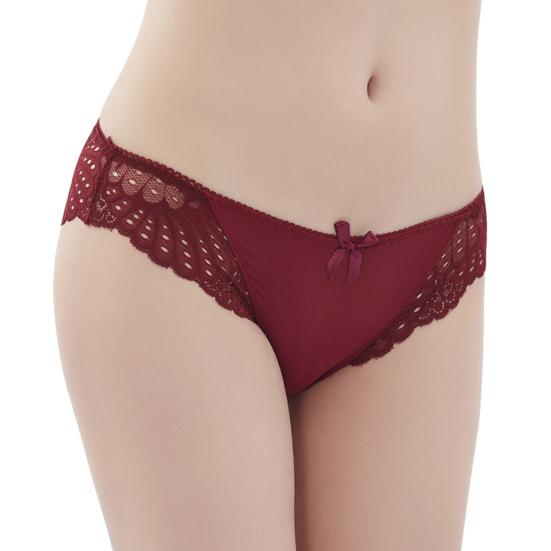 Trendy Women Underpants Low Waist Cooling Elastic Pure Color Lady Briefs for Inner Wear